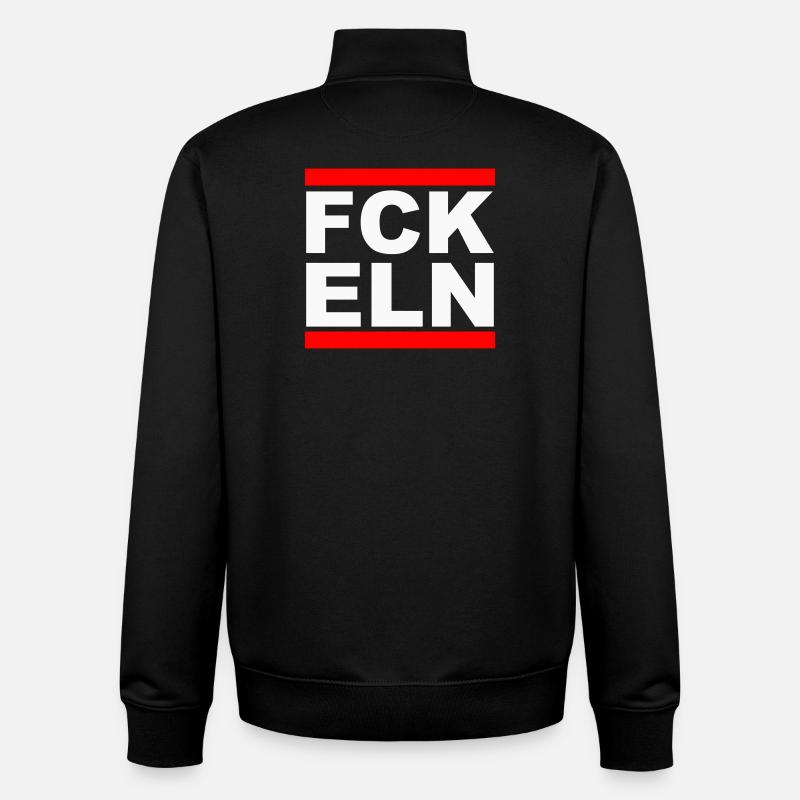 FCK ELN - Unisex Organic Zip Sweatshirt von Stanley/Stella - Schwarz