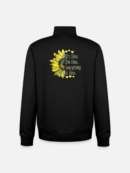 Sunflower Fine Mantra Tee - Unisex Organic Zip Sweatshirt by Stanley/Stella - black
