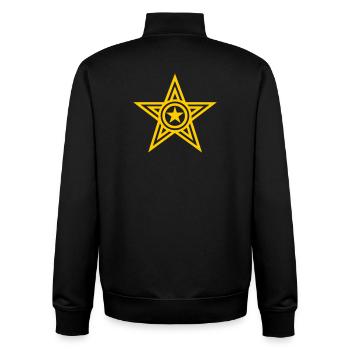 Stilvolle Sternen-Designillustration - Unisex Organic Zip Sweatshirt von Stanley/Stella - Schwarz - Hinten - AI Model Male 185 light (185cm)