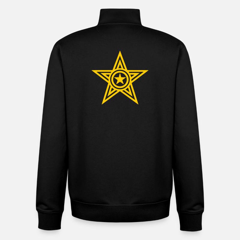 Illustration de conception d’étoiles élégantes - Sweat zippé unisexe en coton bio Stanley/Stella - noir