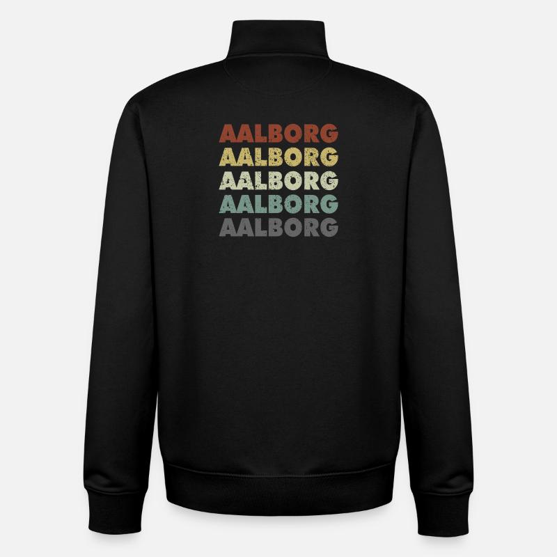 Aalborg - Denmark - Denmark - Scandinavia - Unisex Organic Zip Sweatshirt by Stanley/Stella - black