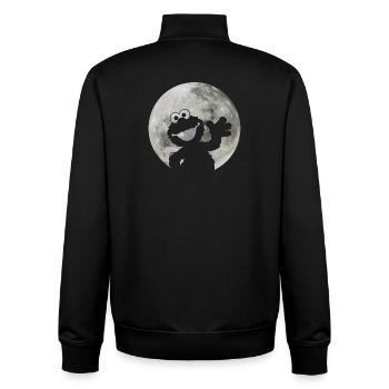 Sesame Street Elmo Under the Full Moon - Unisex Organic Zip Sweatshirt by Stanley/Stella - black - Back - AI Model Male 185 light (185cm)
