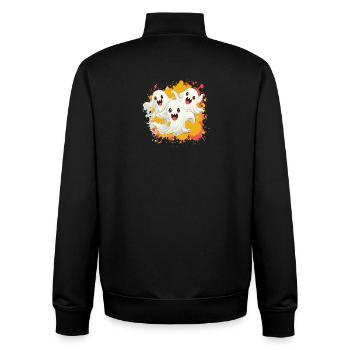 Ghost Trio Comic - Unisex Organic Zip Sweatshirt by Stanley/Stella - black - Back - AI Model Male 185 light (185cm)