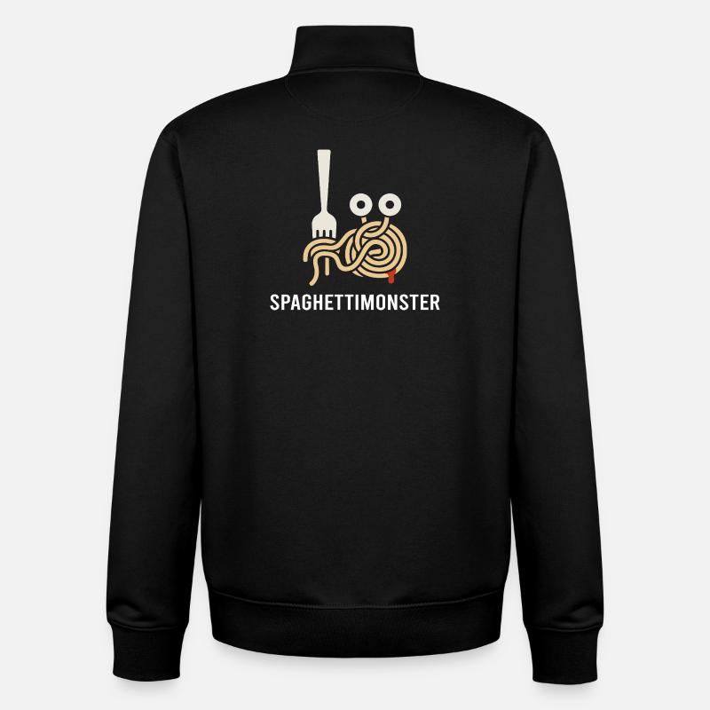 Spaghetti Monster mit Gabel - Unisex Organic Zip Sweatshirt von Stanley/Stella - Schwarz
