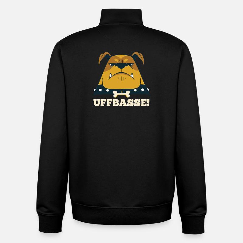 Angry Mannheim Dog - Uffbasse Monnem - Unisex Organic Zip Sweatshirt by Stanley/Stella - black