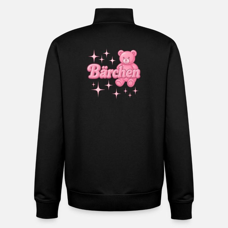 Bear / Y2K Nickname Statement Design - Unisex Organic Zip Sweatshirt by Stanley/Stella - black