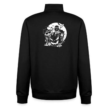 Lustige gruselige Halloween Gesellen in der Nacht - Unisex Organic Zip Sweatshirt von Stanley/Stella - Schwarz - Hinten - AI Model Male 185 light (185cm)