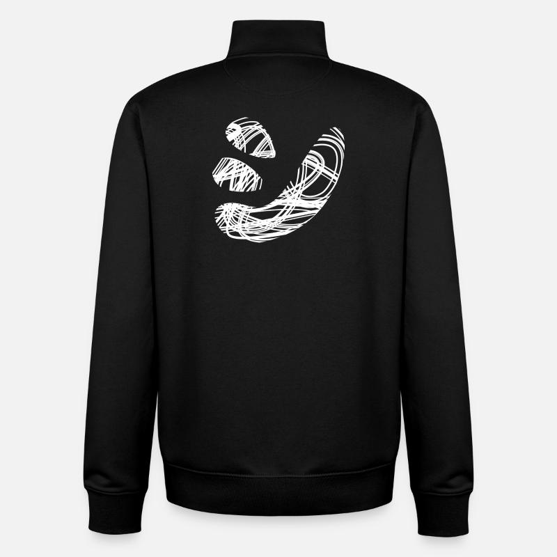 Japanischer Text 'シ' (shi) Muster - Unisex Organic Zip Sweatshirt von Stanley/Stella - Schwarz