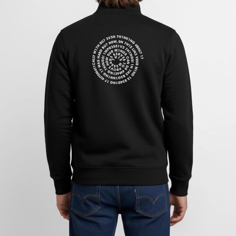 Leetspeak Spirale – Nerd Code 1337 Geek Design Unisex Organic Zip Sweatshirt von Stanley/Stella