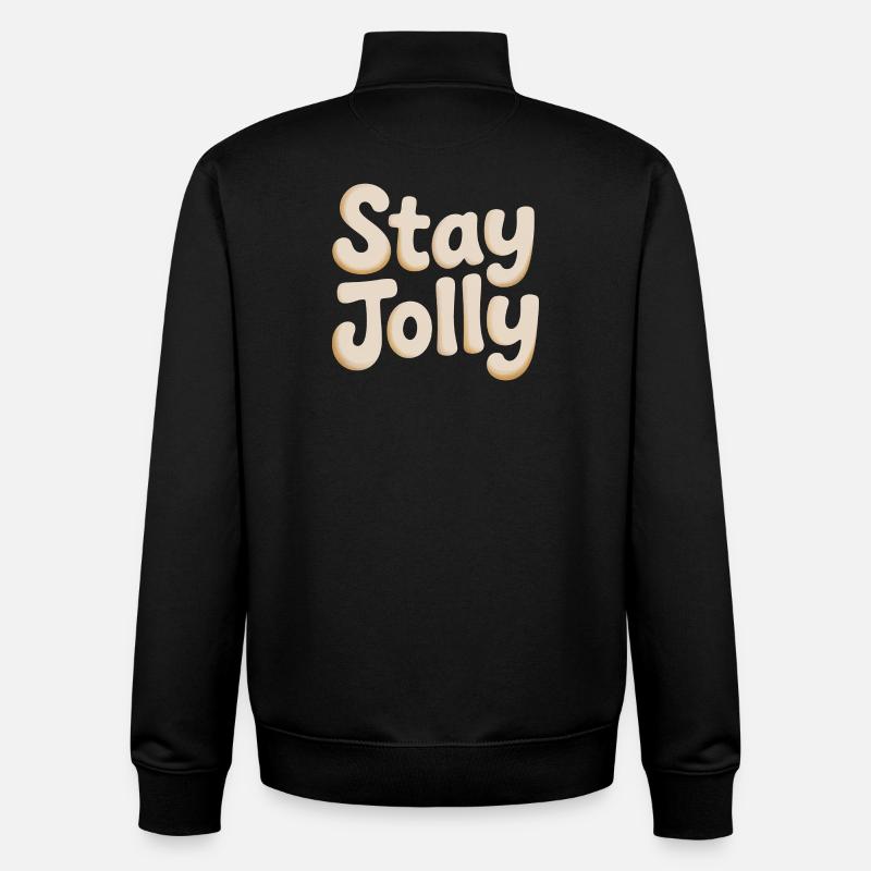 Scénario Stay Jolly Cozy - Sweat zippé unisexe en coton bio Stanley/Stella - noir