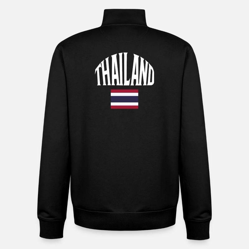 Thaïlande - Sweat zippé unisexe en coton bio Stanley/Stella - noir