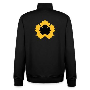 Yellow-black Skellefteå - Unisex Organic Zip Sweatshirt by Stanley/Stella - black - Back - AI Model Male 185 light (185cm)