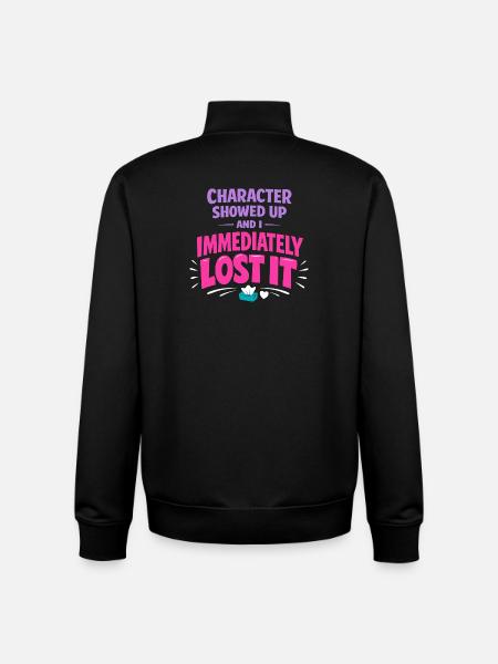 Anime Fangirl Screams Anime Reaction - Unisex Organic Zip Sweatshirt by Stanley/Stella - black