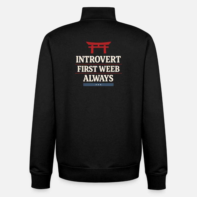Anime-introvert Weeb Stubenhocker - Unisex Organic Zip Sweatshirt von Stanley/Stella - Schwarz