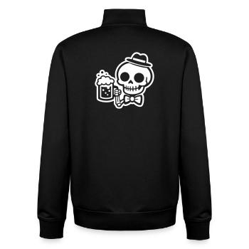 Bière Skeleton - Sweat zippé unisexe en coton bio Stanley/Stella - noir - Dos - AI Model Male 185 light (185cm)