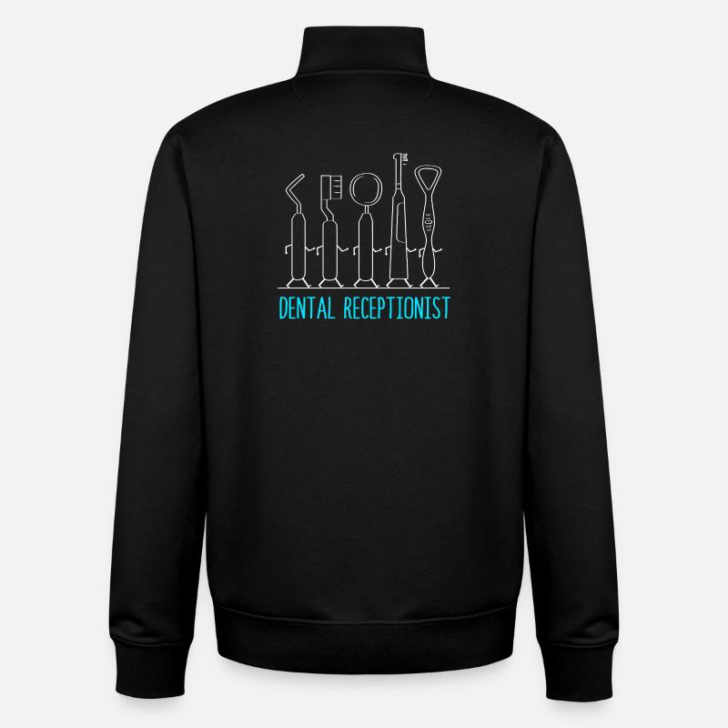 Dentiste dentaire Réceptionniste Dentiste - Sweat zippé unisexe en coton bio Stanley/Stella - noir