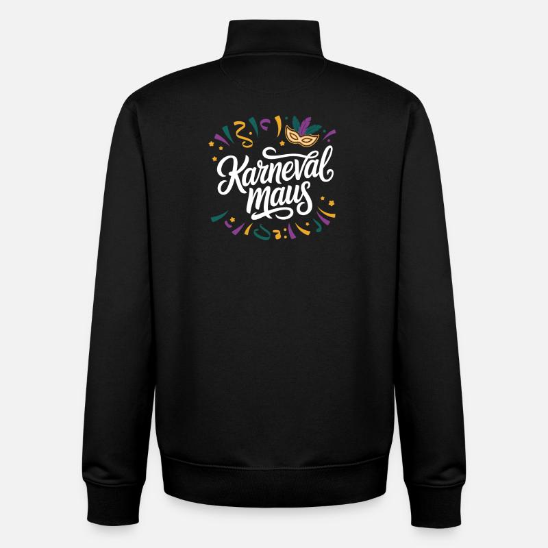 Souris de carnaval - Sweat zippé unisexe en coton bio Stanley/Stella - noir
