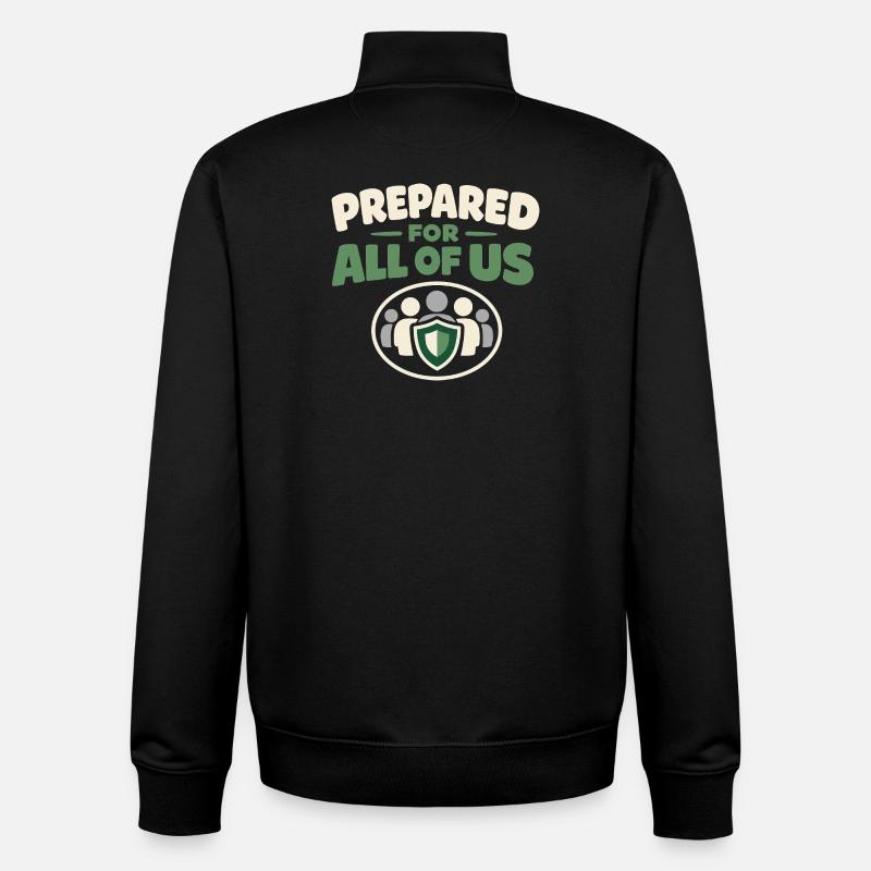 Family Provision Emergency Planner Prepper - Unisex Organic Zip Sweatshirt by Stanley/Stella - black