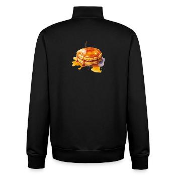Syrup Pancake Stack - Unisex Organic Zip Sweatshirt by Stanley/Stella - black - Back - AI Model Male 185 light (185cm)
