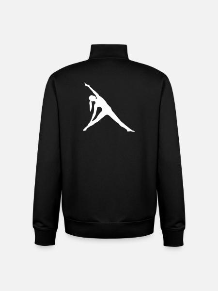 Danseur de silhouette étirée - Sweat zippé unisexe en coton bio Stanley/Stella - noir