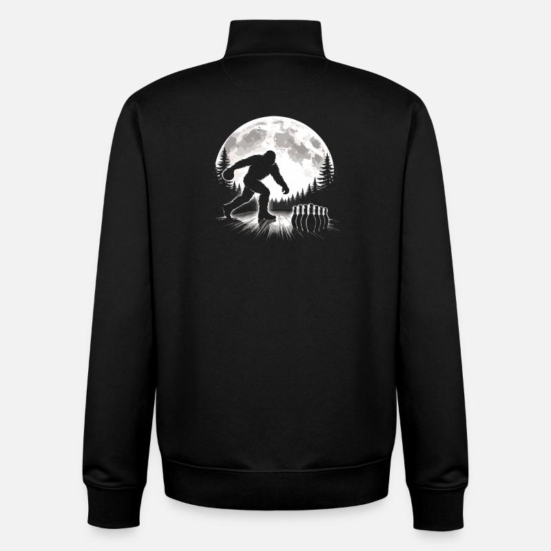 Bigfoot Bowling - Unisex Organic Zip Sweatshirt von Stanley/Stella - Schwarz