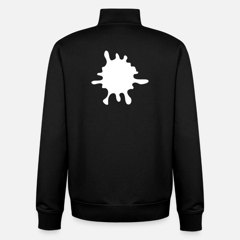 Farbklecks Splash - Unisex Organic Zip Sweatshirt von Stanley/Stella - Schwarz