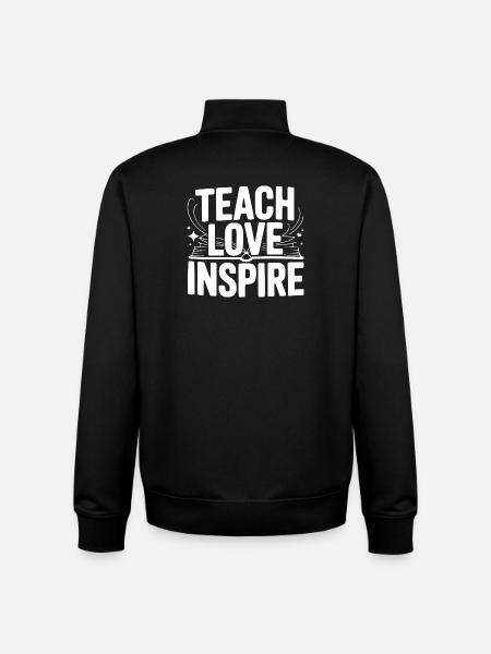 Teach Love Inspire - Unisex Organic Zip Sweatshirt by Stanley/Stella - black