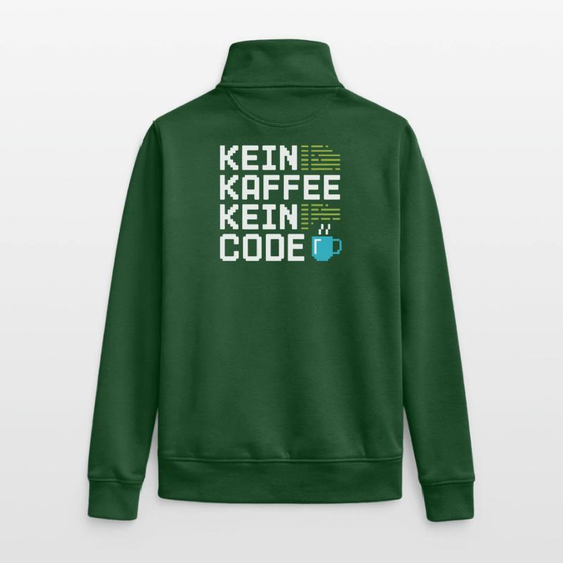 No Coffee No Code Programmer Computer Scientist Unisex Organic Zip Sweatshirt by Stanley/Stella