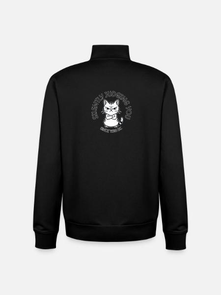 Cat Judge Since 7500 BC - Unisex Organic Zip Sweatshirt by Stanley/Stella - black