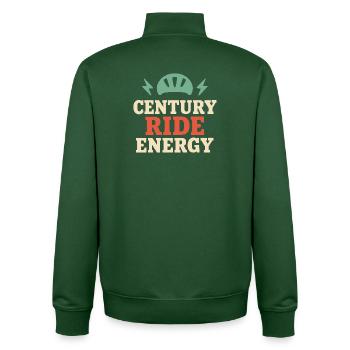 Century Ride 100-meilen-fahrt Radfahrer Century - Unisex Organic Zip Sweatshirt von Stanley/Stella - Flaschengrün - Hinten - AI Model Male 185 dark (185cm)