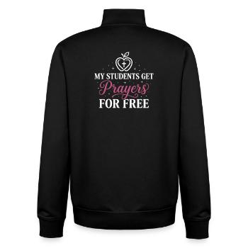 My Students Get Prayers Free Christlicher Lehrer - Unisex Organic Zip Sweatshirt von Stanley/Stella - Schwarz - Hinten - AI Model Male 185 light (185cm)