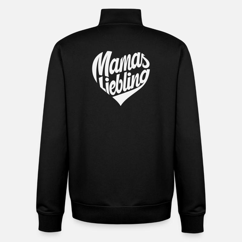 Mamas Liebling Herzdesign - Unisex Organic Zip Sweatshirt von Stanley/Stella - Schwarz