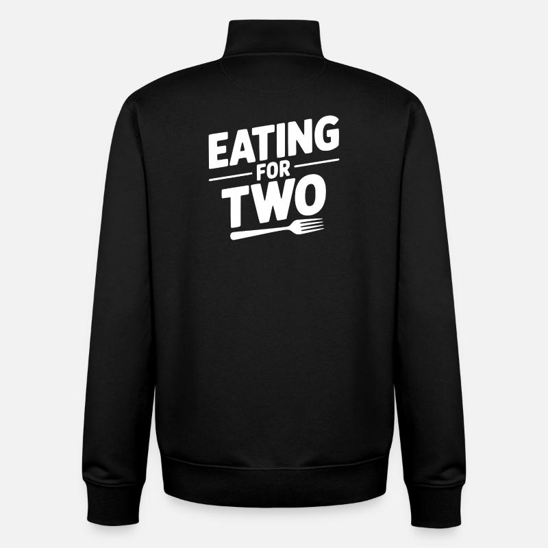Manger pour deux - Sweat zippé unisexe en coton bio Stanley/Stella - noir
