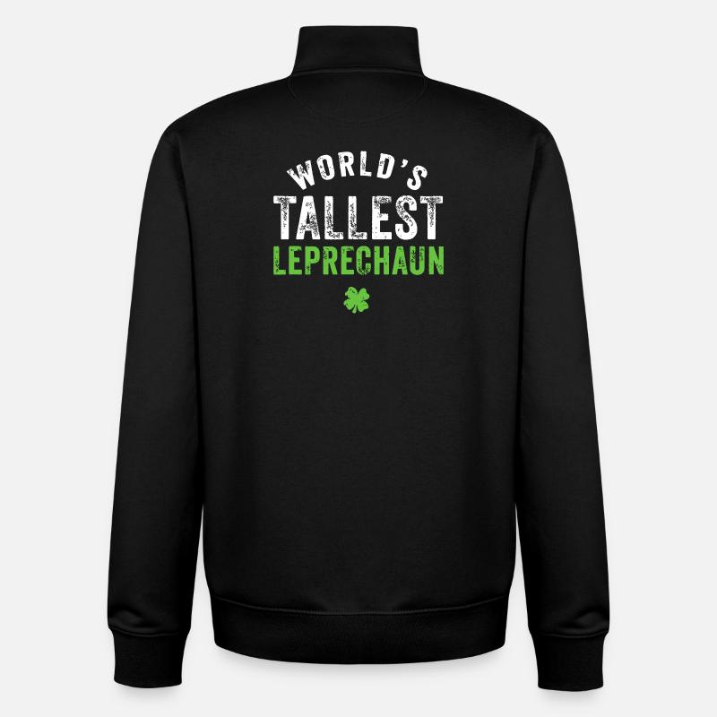 World's Tallest Leprechaun - Unisex Organic Zip Sweatshirt by Stanley/Stella - black