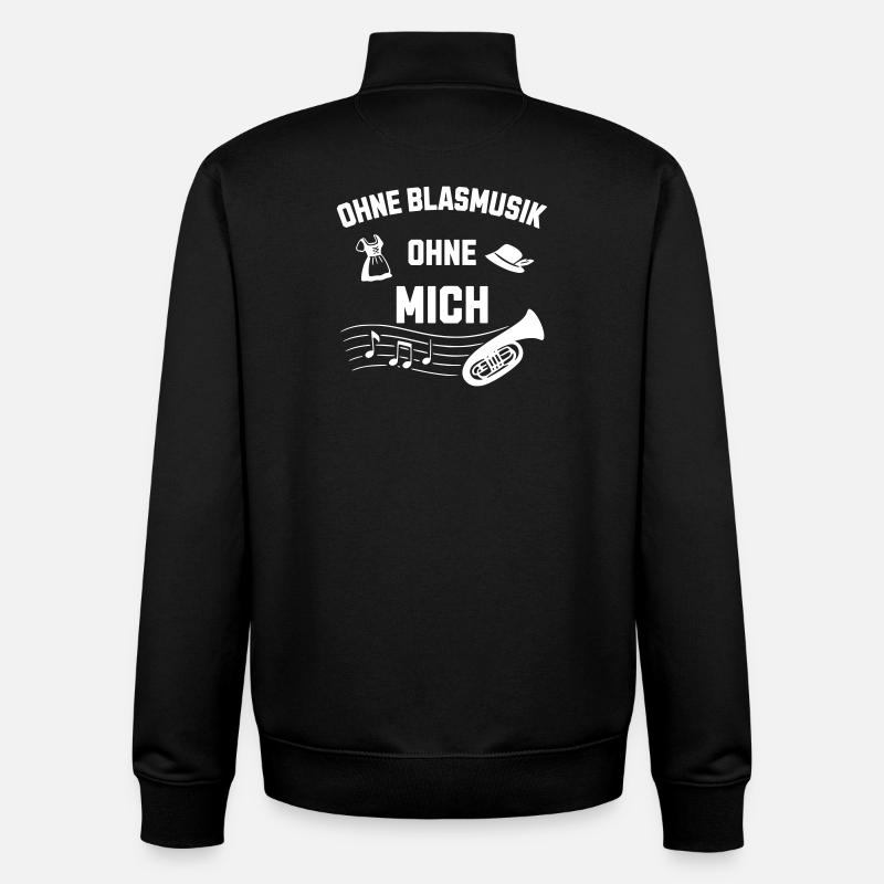 Ohne Blasmusik ohne mich - Frühschoppen - Unisex Organic Zip Sweatshirt von Stanley/Stella - Schwarz