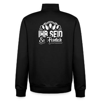 Ihr seid so peinlich Spruch Jugendlich - Unisex Organic Zip Sweatshirt von Stanley/Stella - Schwarz - Hinten - AI Model Male 185 light (185cm)