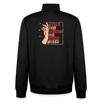 Nail Designer Nail Designer Cosmetics Nail Salon - Unisex Organic Zip Sweatshirt by Stanley/Stella - black - Back - AI Model Male 185 light (185cm)