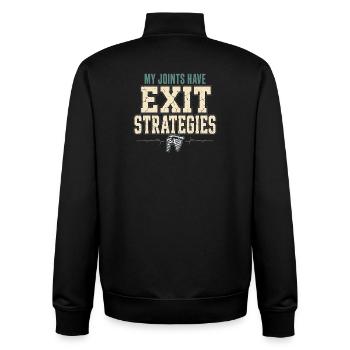 Eds-bewusstsein Ehlers-danlos Zebra-krieger - Unisex Organic Zip Sweatshirt von Stanley/Stella - Schwarz - Hinten - AI Model Male 185 light (185cm)