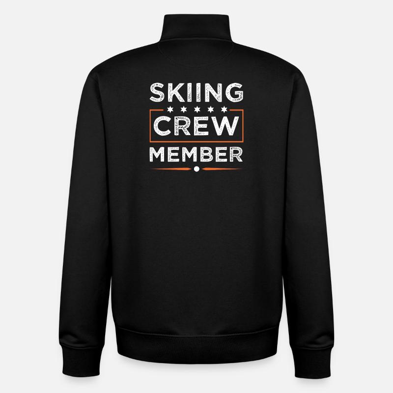 Équipe de ski - Sweat zippé unisexe en coton bio Stanley/Stella - noir