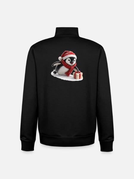 Weihnachts Pinguin - Unisex Organic Zip Sweatshirt von Stanley/Stella - Schwarz