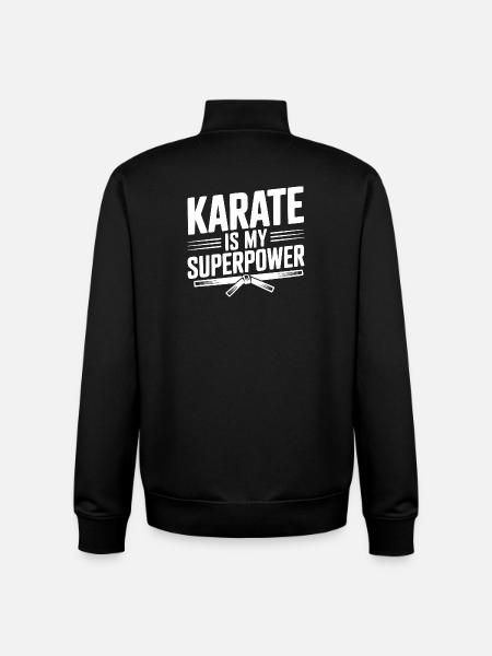 Karate Is My Superpower - Unisex Organic Zip Sweatshirt by Stanley/Stella - black
