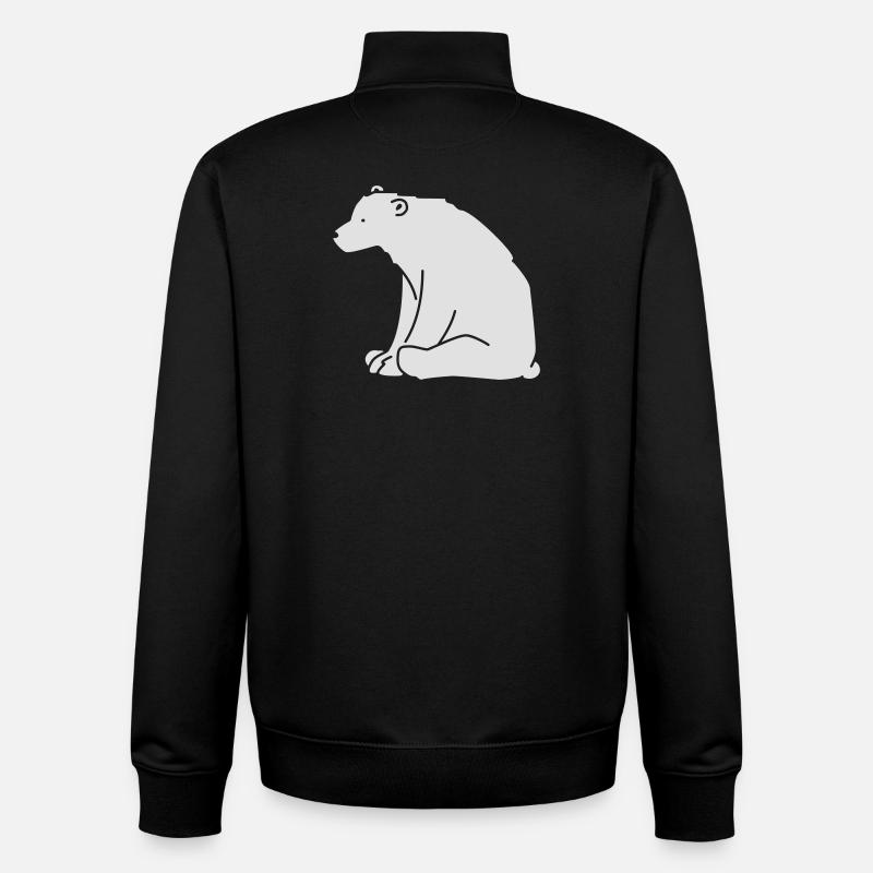 Eisbär - Sweat zippé unisexe en coton bio Stanley/Stella - noir