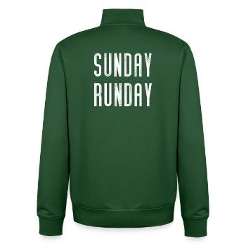 Sonntag Runday - Unisex Organic Zip Sweatshirt von Stanley/Stella - Flaschengrün - Hinten - AI Model Male 185 dark (185cm)