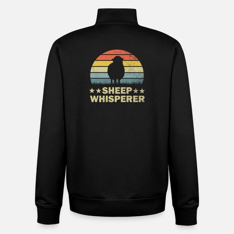 Mouton mouton - Sweat zippé unisexe en coton bio Stanley/Stella - noir