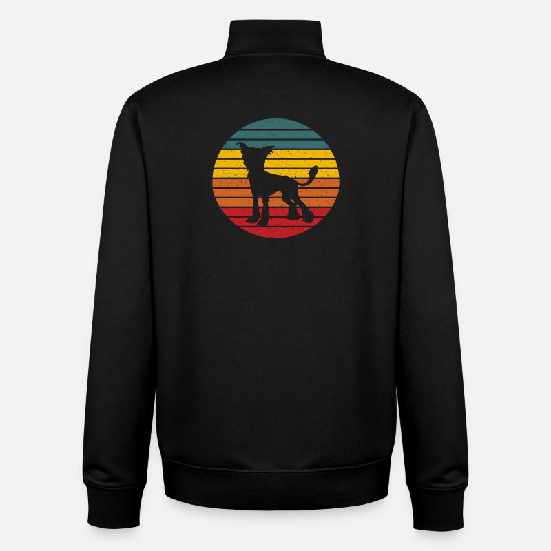 Chien chinois chien à cônes - Sweat zippé unisexe en coton bio Stanley/Stella - noir