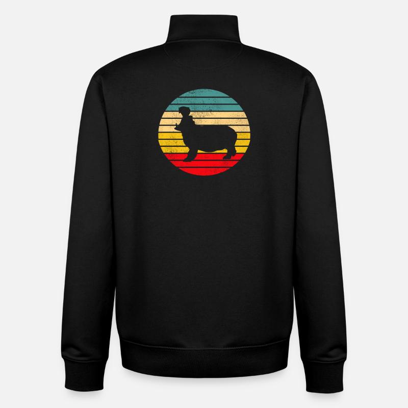 Nilpferd Flusspferd Hippo - Unisex Organic Zip Sweatshirt by Stanley/Stella - black