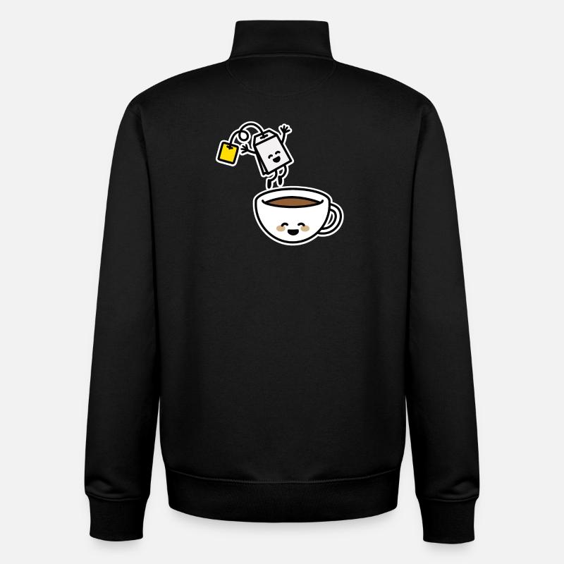 Teebeutel Tee Teetasse Teetrinker Teeliebhaber - Unisex Organic Zip Sweatshirt von Stanley/Stella - Schwarz