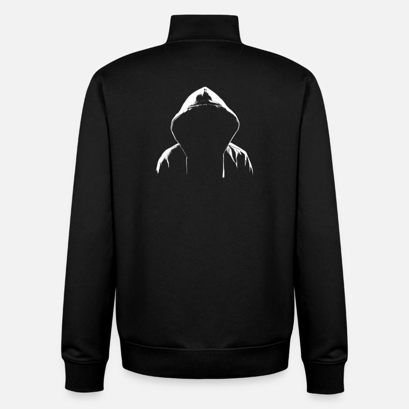 Hoodie Hacker Style - Unisex Organic Zip Sweatshirt by Stanley/Stella - black