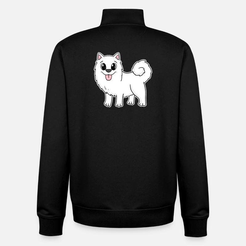 Samoyède Chien Races Chiens Chiens - Sweat zippé unisexe en coton bio Stanley/Stella - noir