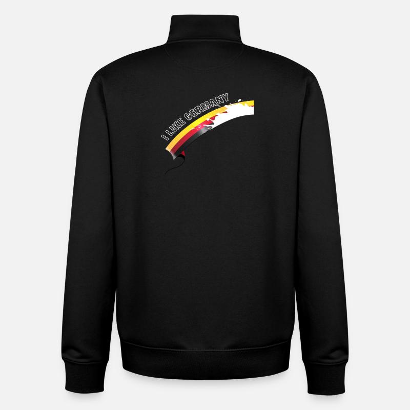 i like Germany with Milk - Unisex Organic Zip Sweatshirt by Stanley/Stella - black